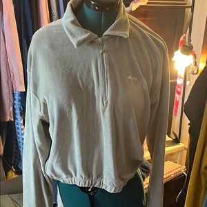 Obey Tan quarter zip sweater